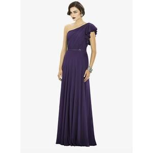 DESSY COLLECTION Women’s lux Shiffon in Concord color Gown Dress Size 0
